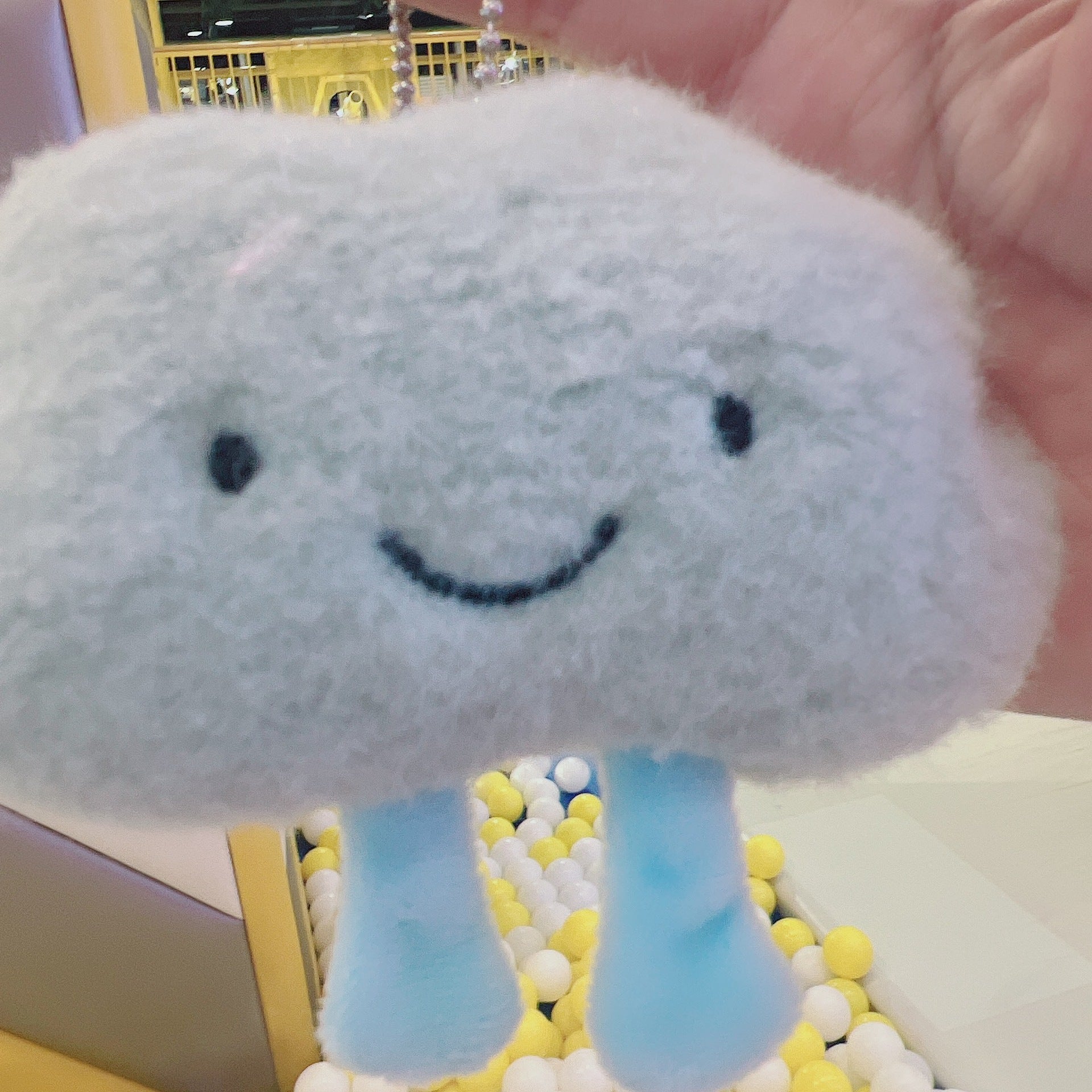 Wholesale Celebrity Cute Cloud Keychain Pendant Girl's Heart Little White Cloud Doll Backpack Couple Hanging Plush Play